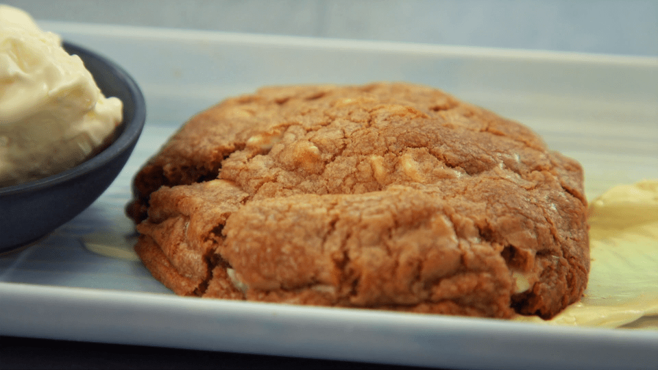 The host was a particular fan of Faye's lumpy cookie with ice cream