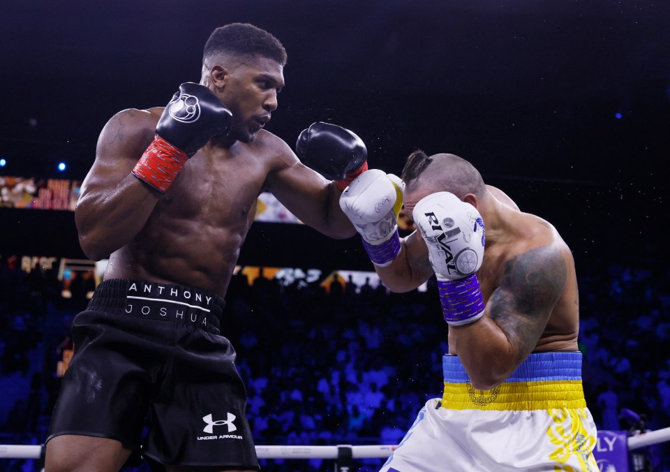 Anthony Joshua adopted a much more aggressive approach for the Saudi showdown