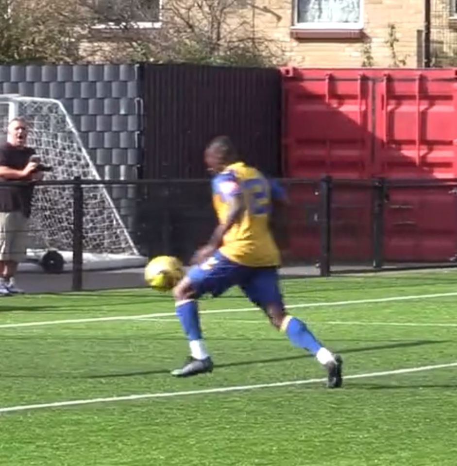 The player then controlled the ball and slotted home, thinking he had scored the equaliser