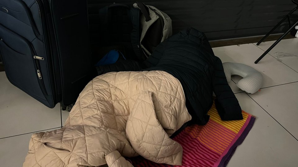 Passengers were forced to sleep on the floor