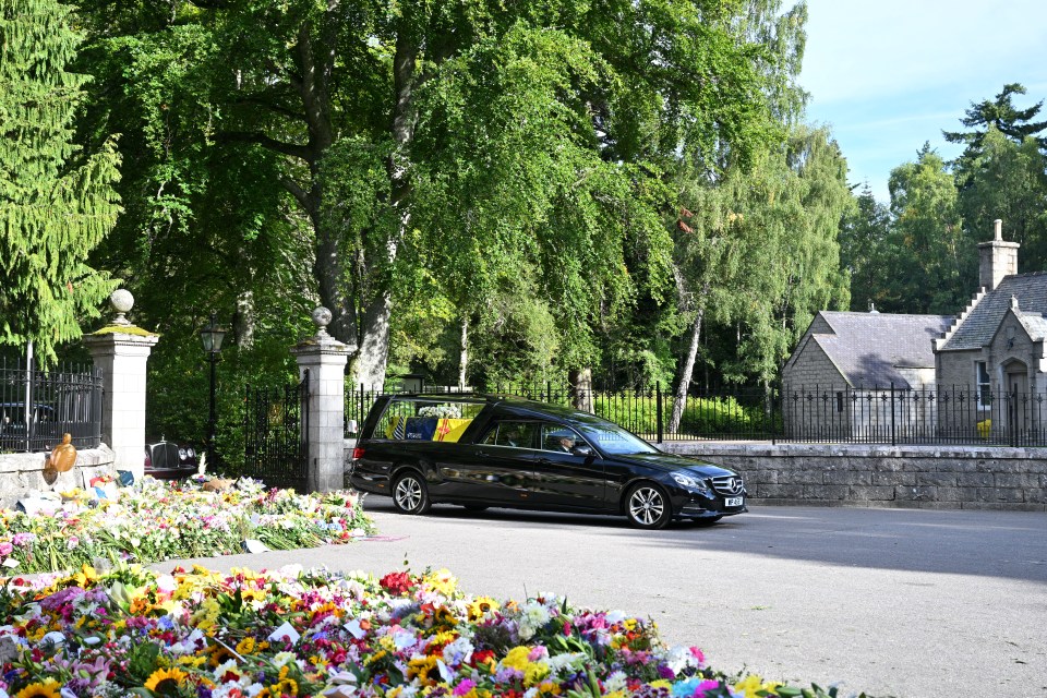 The Queen's coffin left Balmoral at around 10am for the final time