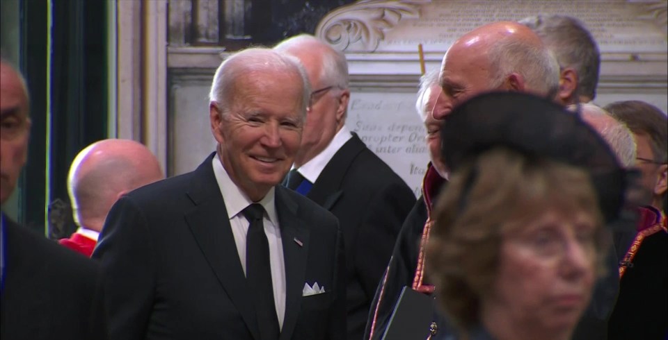 US President Joe Biden arrived shortly after 10am