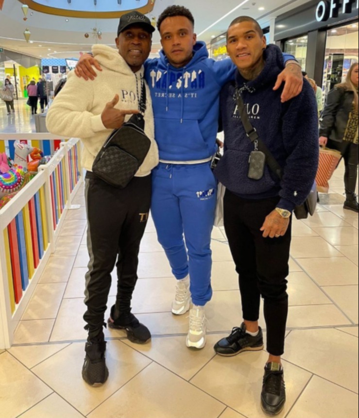 Nigel Benn with his sons Harley and Conor