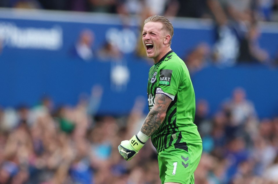 Pickford celebrates a big performance