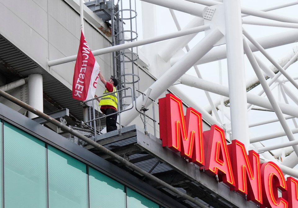 Manchester United flew their flag at half-mast