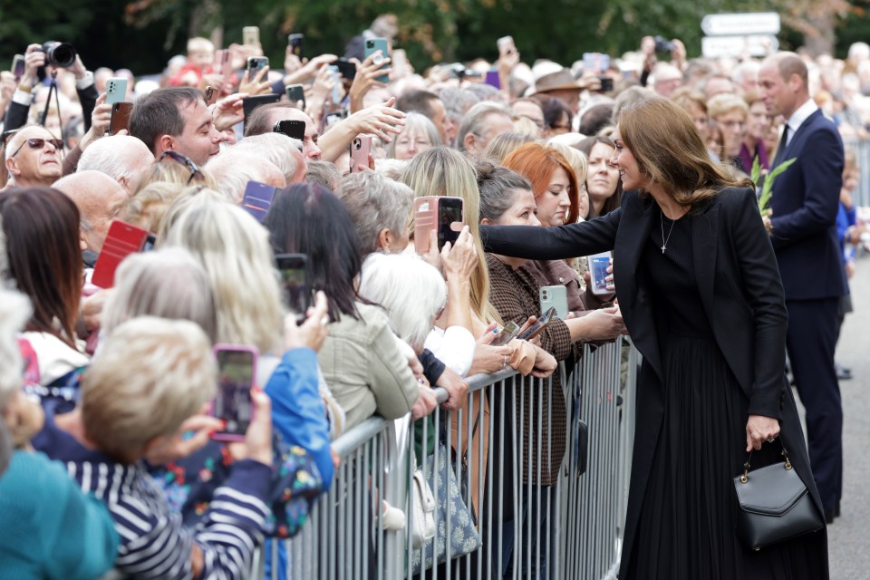 Kate meeting royal mourners at Sandringham