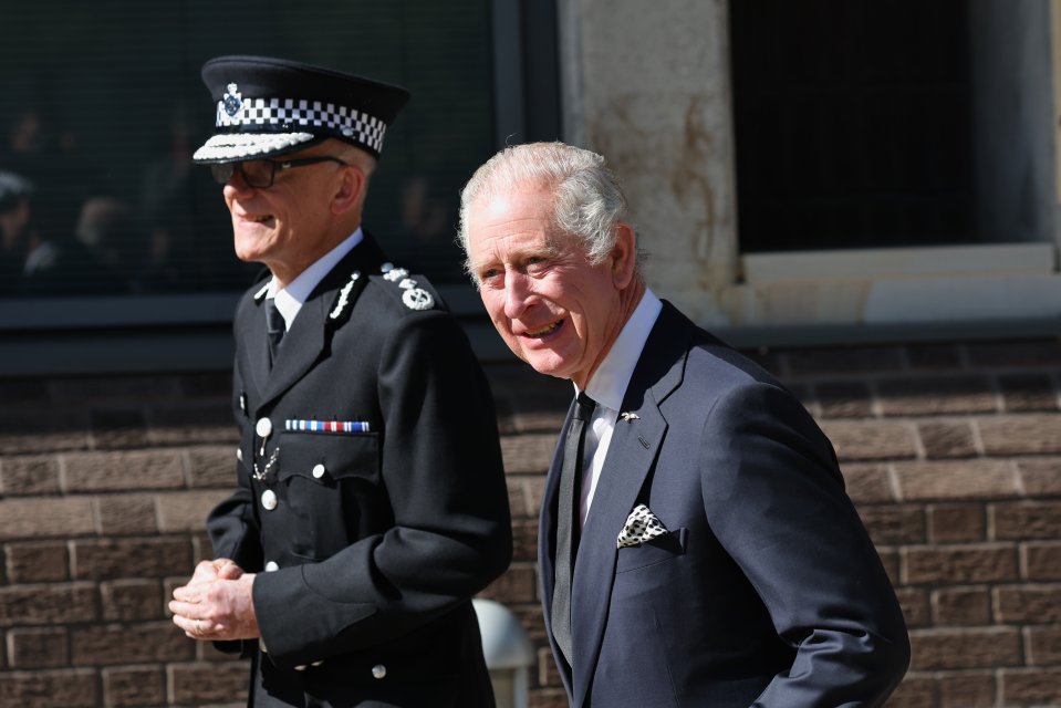 The King arriving at the Metropolitan Police Service Special Operations Room in London