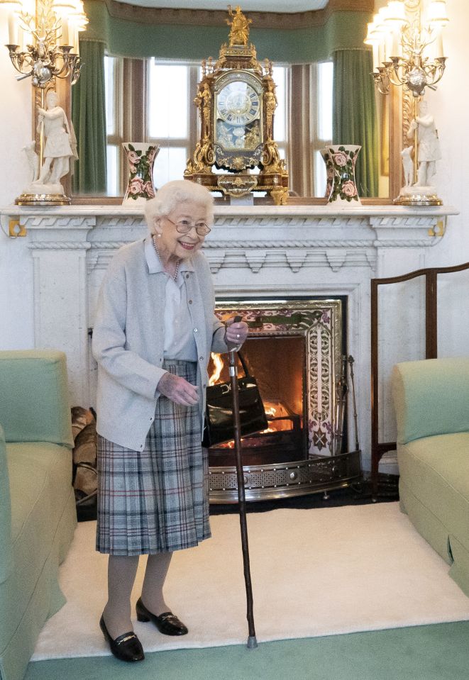 The Queen pictured at Balmoral just three days ago