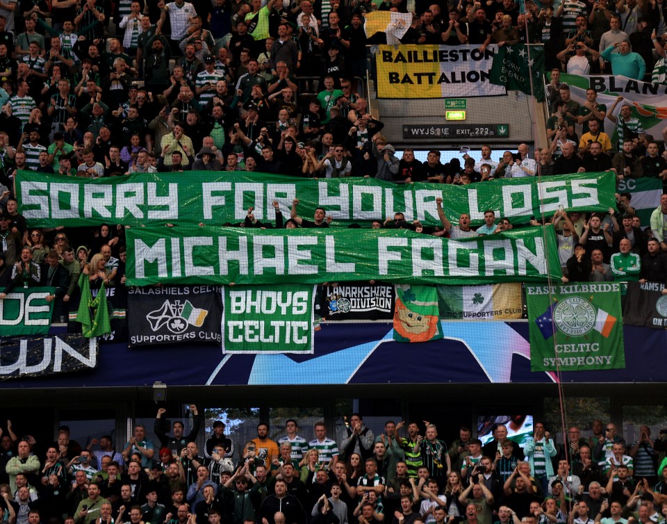 Celtic fans unfurled offensive banners mocking the Queen's death this week