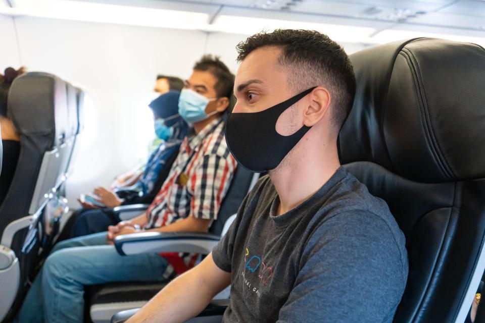 The passenger put on an extra Covid mask to try and block out the smell (stock image)