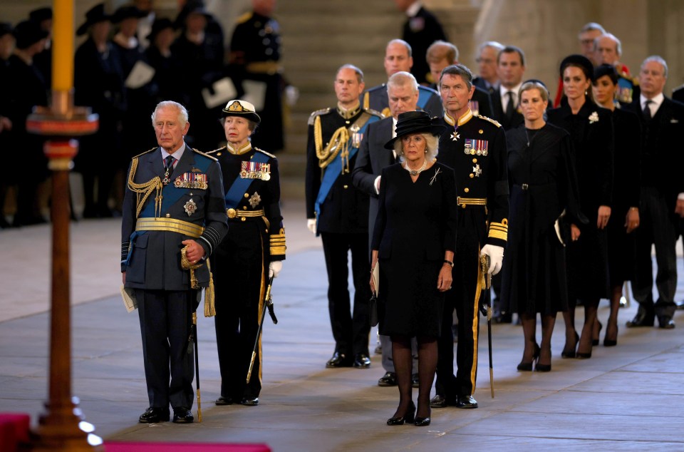 The Royal Family were united in their grief on Wednesday