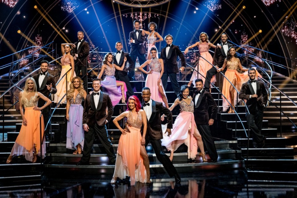 The Strictly pros posed together for the first time since four new dancers joined the crew