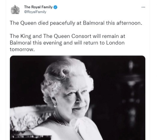 The Royal Family shared the tragic news online today