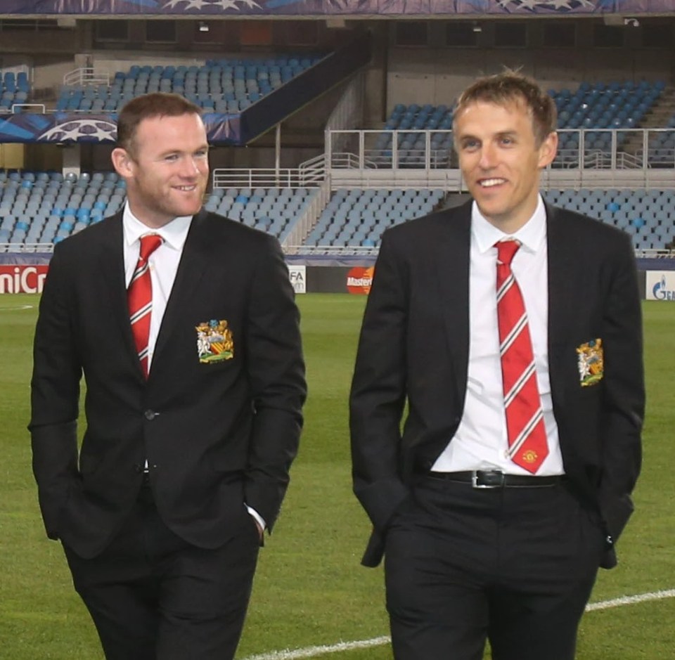 Rooney and Neville spent a year together at Old Trafford