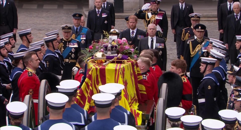 The Queen’s coffin is made of English oak and lined with lead