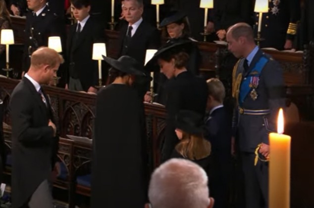 Prince William ushered the rest of his family to their seats before taking his own