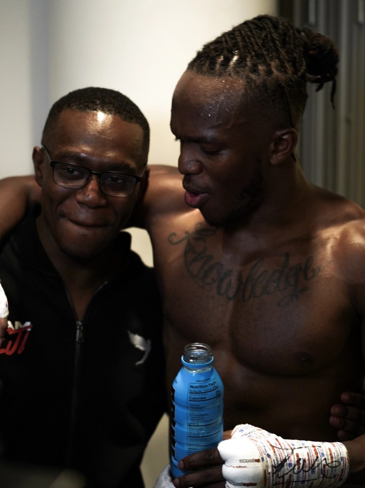 Deji pictured with his older brother KSI after their recent boxing wins