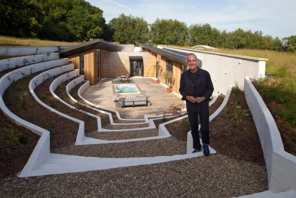 The home is set on an ancient hillfort-turned-gravel quarry