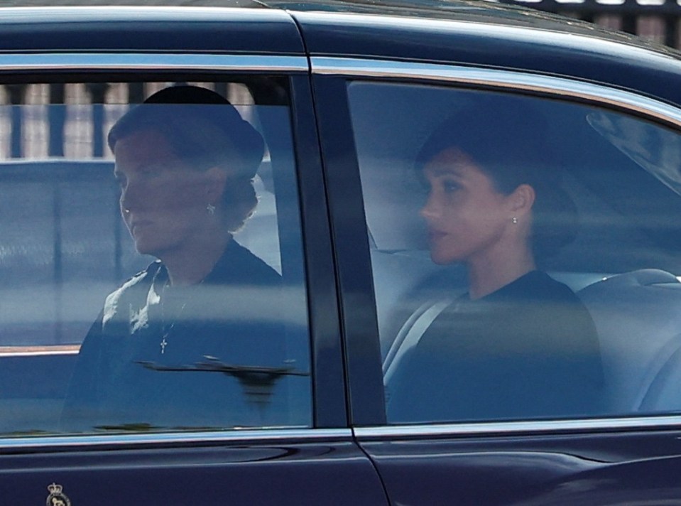 Meghan Markle and Countess Sophie are following in a separate car