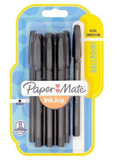 Save £1.75 on a pack of eight Paper Mate Inkjoy pens  with a Tesco Clubcard