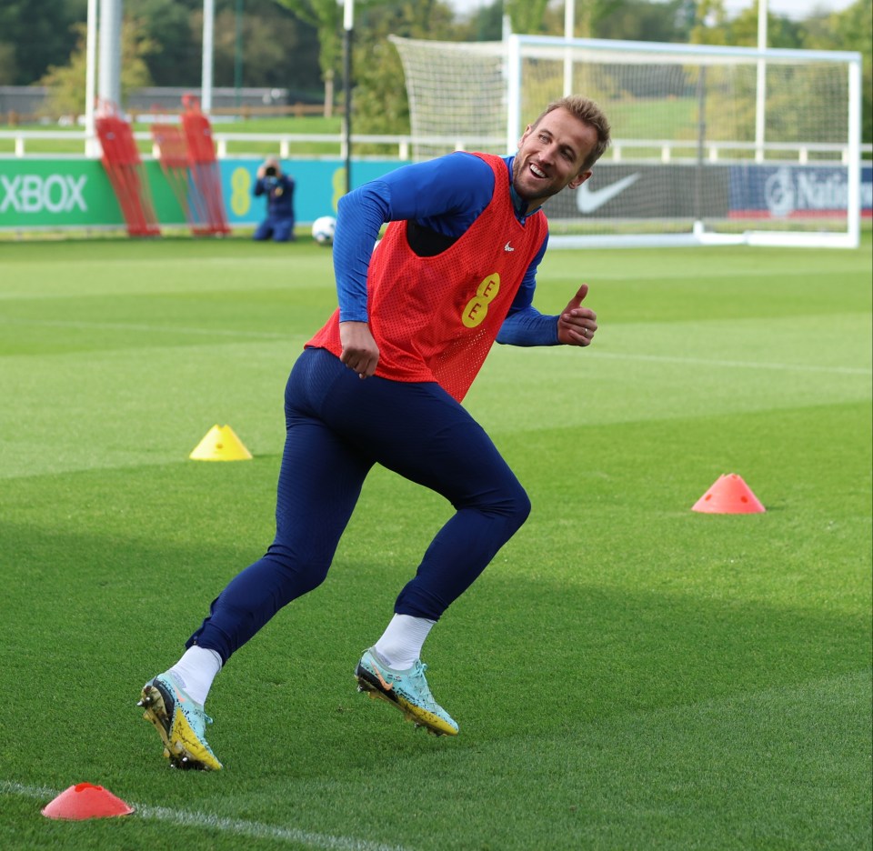 England's captain training ahead of Nations League fixtures against Italy and Germany