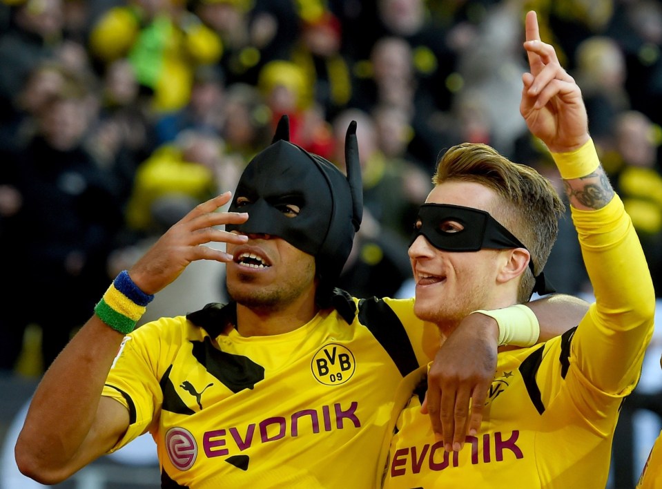 The 33-year-old and Reus dressed up as Batman and Robin