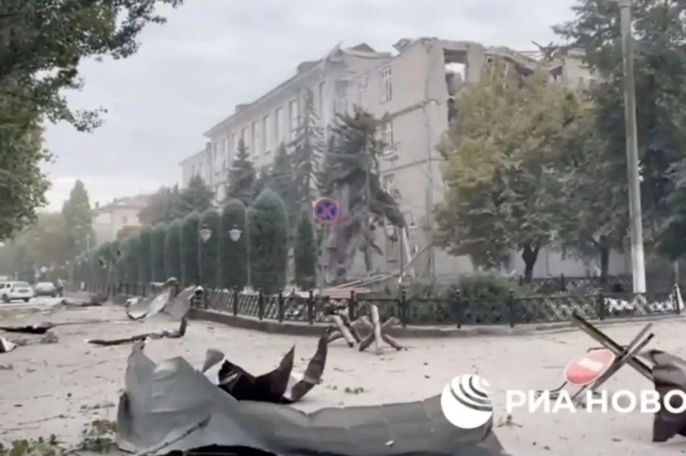 The aftermath of the Ukrainian missile attack in Kherson