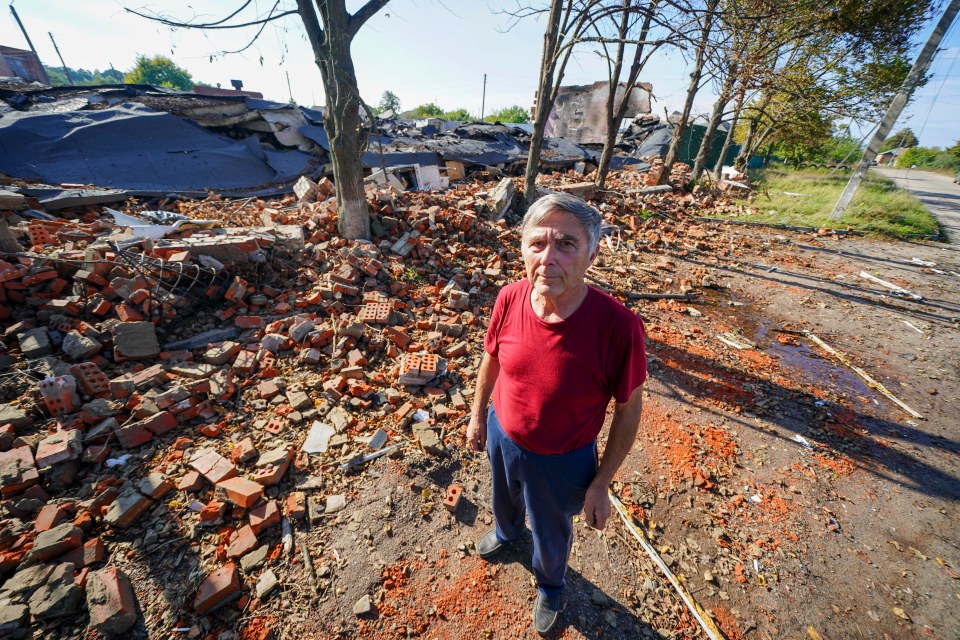 Standing amid the rubble of his flattened car repair warehouse, a forlorn Leonid Schhybria, 73, tells how he was imprisoned and interrogated for five days