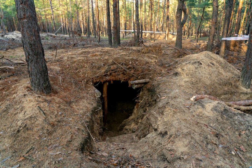 An abandoned Russian bunker after the cowardly soldiers 'ran like little bitches'