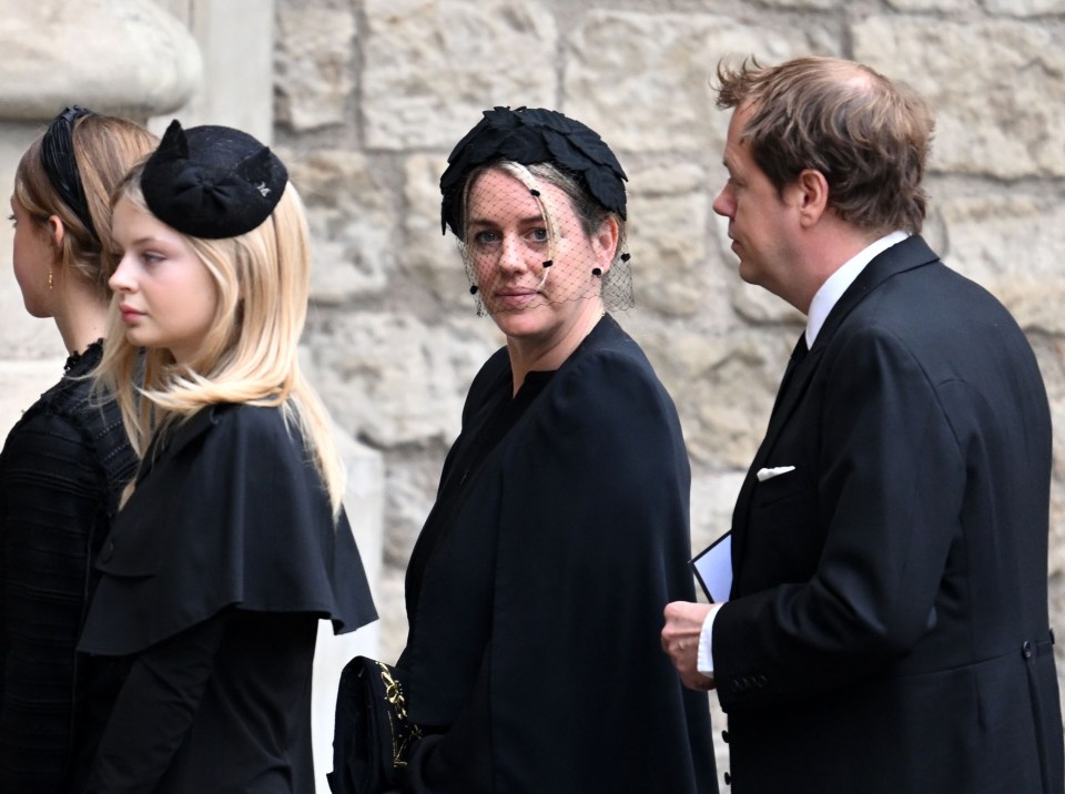 Prince William and Prince Harry's 'forgotten' stepsister Laura Lopes was seen at the Queen's funeral yesterday