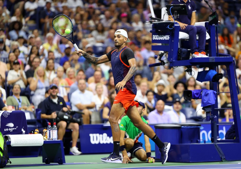 Nick Kyrgios produced a moment of madness with his crazy shot