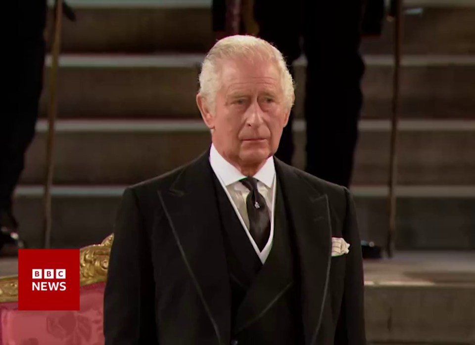 King Charles is shown looking sombre in the overhauled package