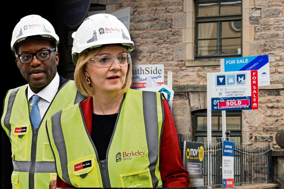 Chancellor Kwasi Kwarteng – pictured with Liz Truss at Berkeley Modular in Kent – last night tried to reassure Tory MPs and City chiefs