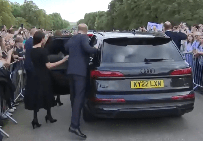 Harry rushed to open the car door for Meghan