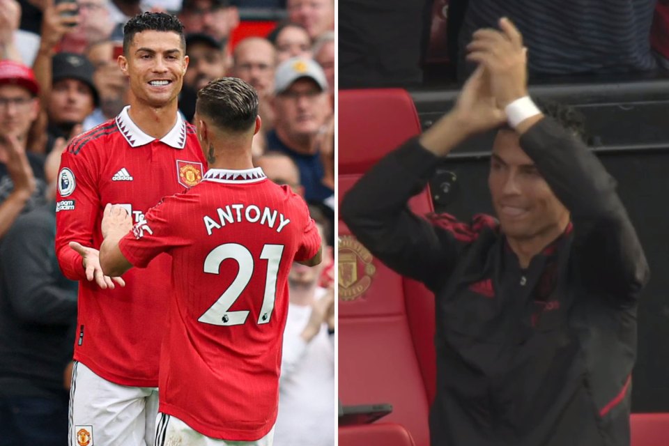 Cristiano Ronaldo applauded Antony's goal