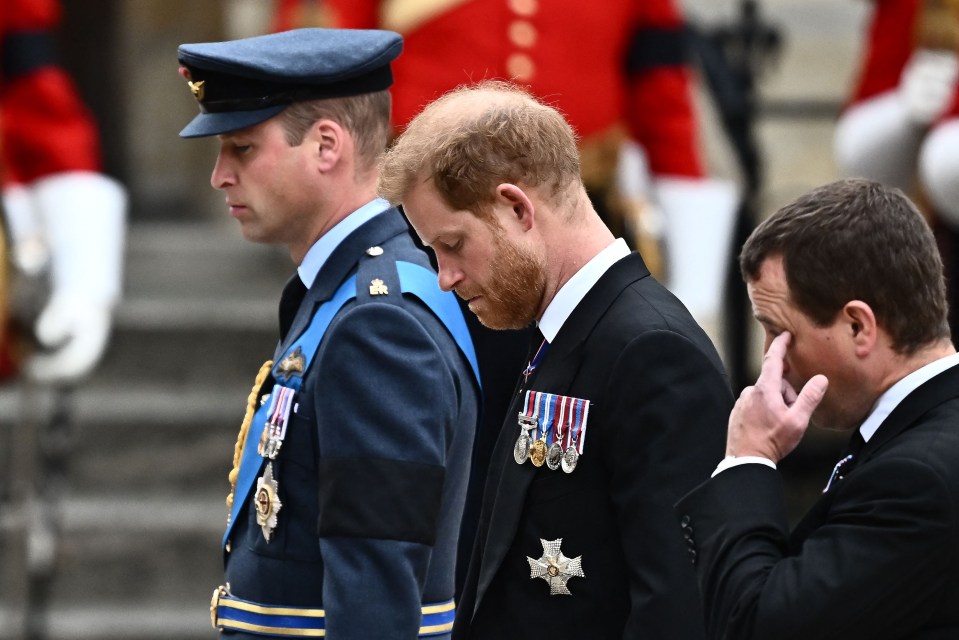 Prince Harry gazed down at the floor as he collected himself