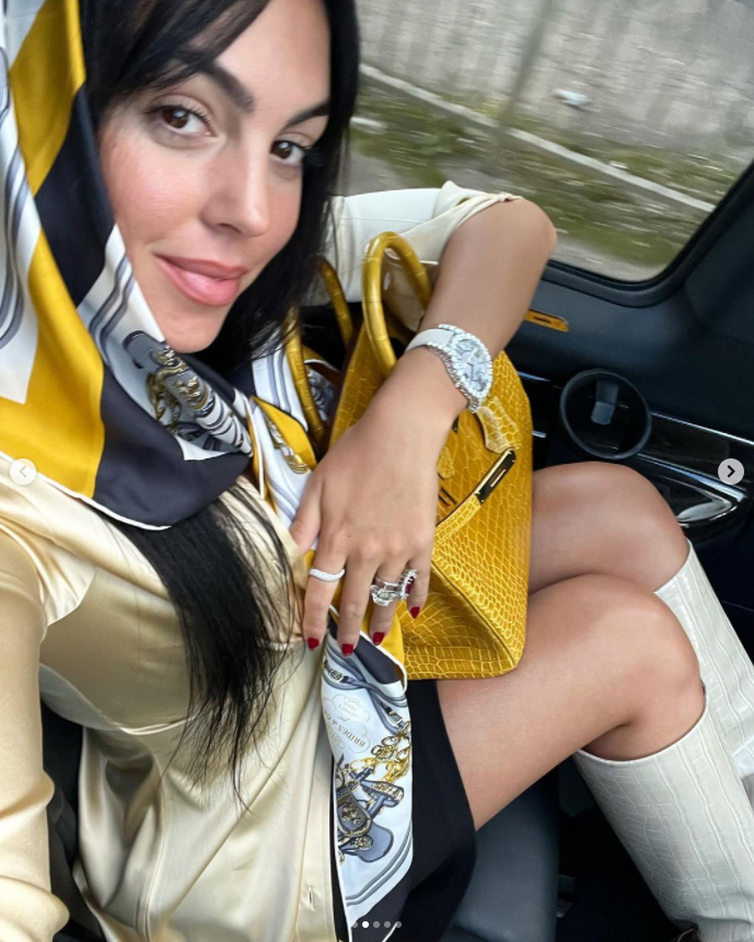 The 28-year-old also took a snap in a car