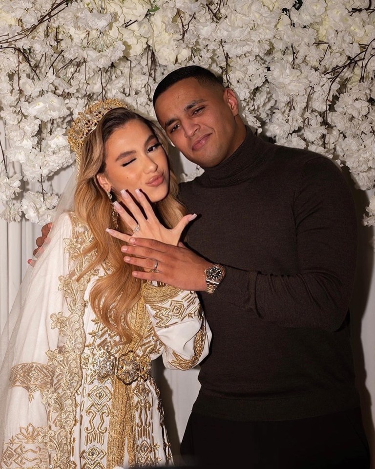 Ajax star Ihattaren married social media influencer Yasmine on Sunday