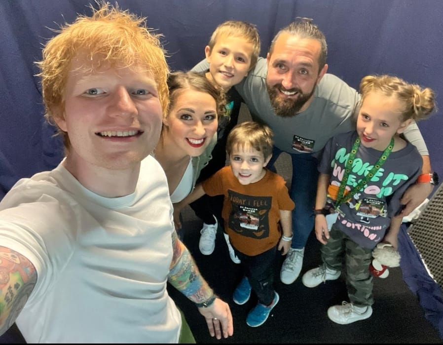 Ed Sheeran took Caitlin's whole family to his dressing room for a personal meet and greet