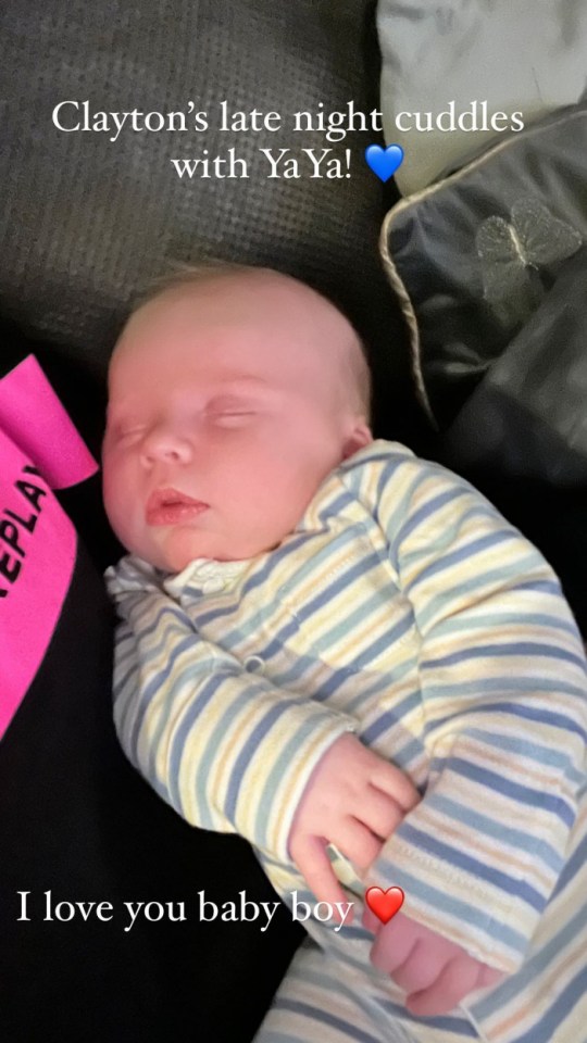 Kym shared an adorable snap of baby Clayton