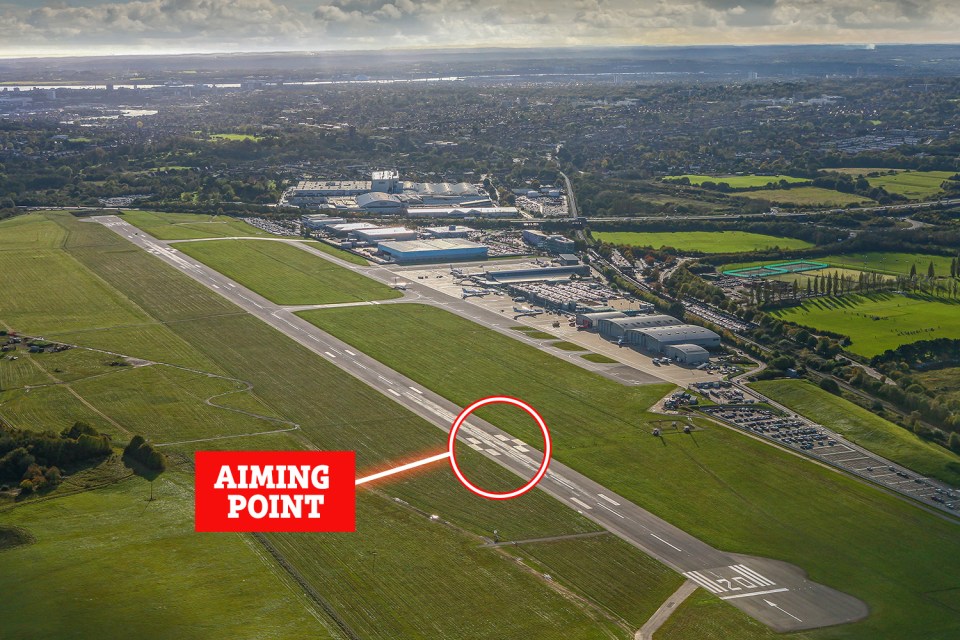 The aiming point is where pilots should be looking to make their contact with the runway