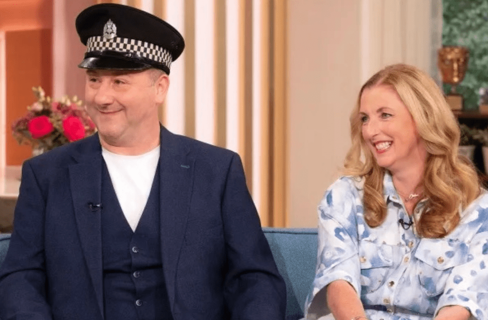 Andrew Agnew, who played PC Plum, with Julie Wilson Nimmo