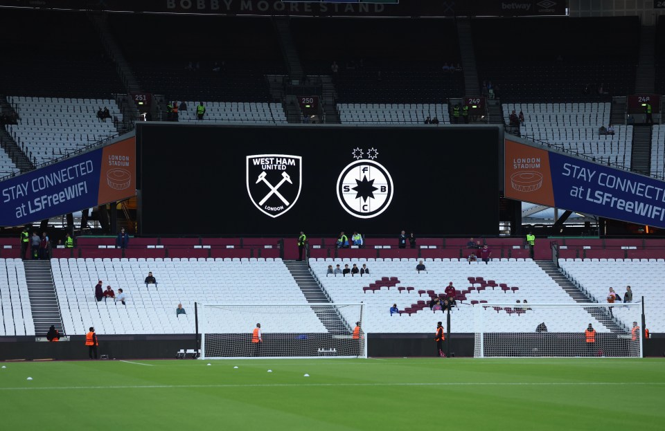 All advertising was blacked out at the London Stadium