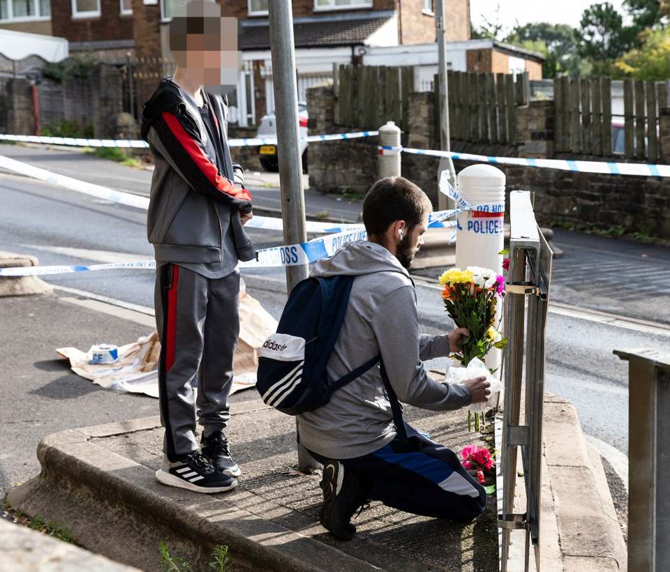 Devastated mourners leave tributes this morning