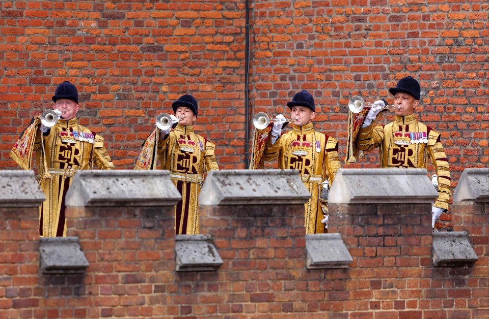 Trumpeters also played the new version of the national anthem