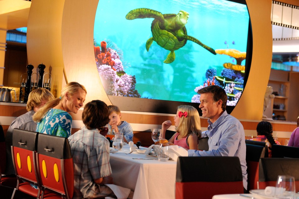 In the Animator’s Palate guests can talk to the Finding Nemo characters mid-meal