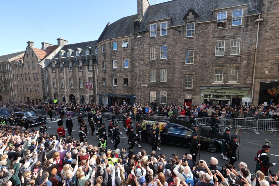 Mourners lined the streets for hours to pay tribute to the Queen