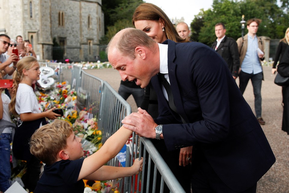 William was later seen talking to the crowds