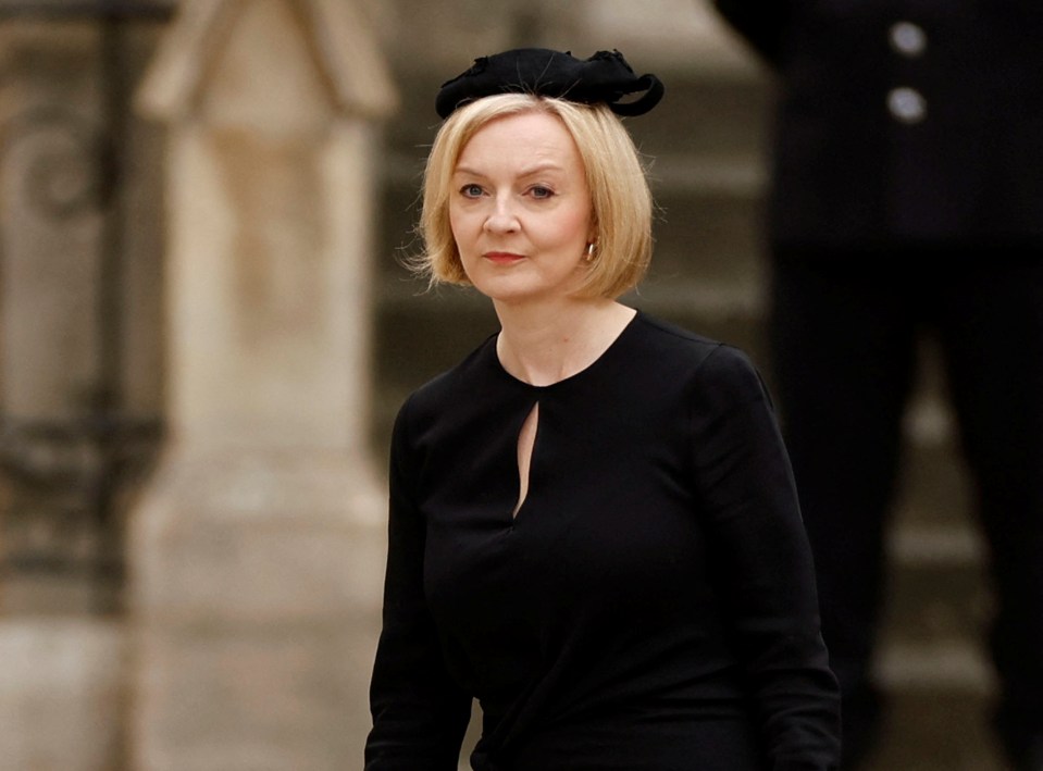 Liz Truss arrives at Westminster Abbey