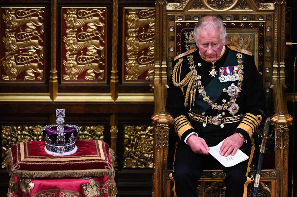 Charles reading the Queen’s Speech in May